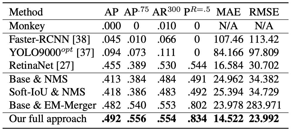 detection results