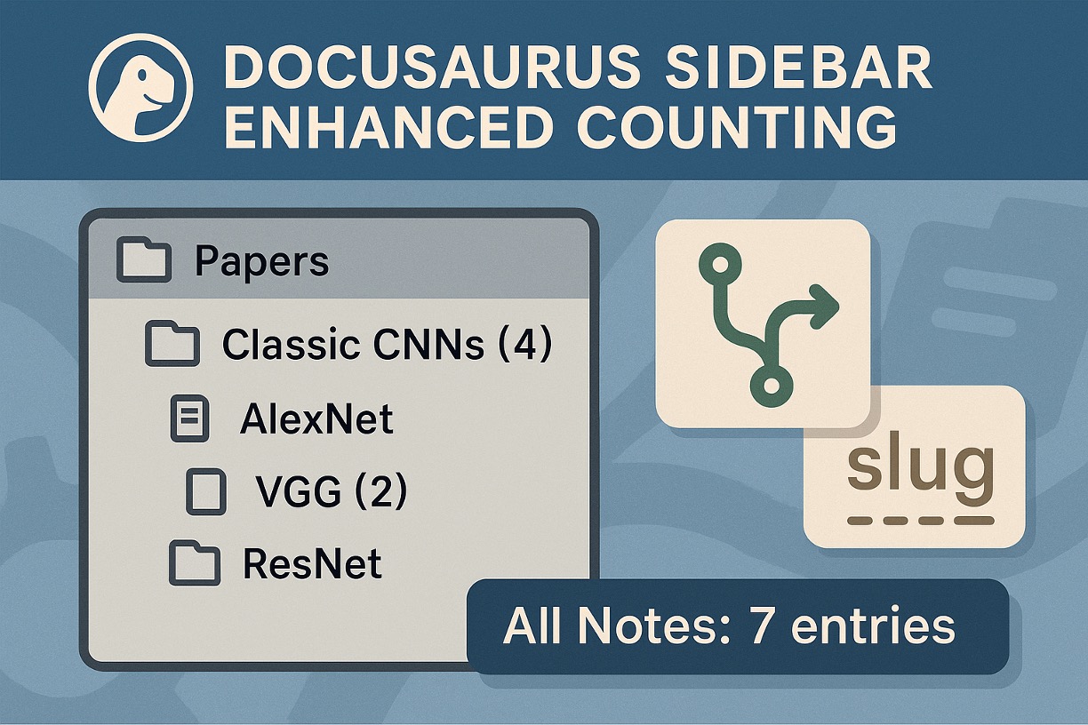 Advanced Implementation of Docusaurus Sidebar Counting: Recursive Counting and Stable Slugs
