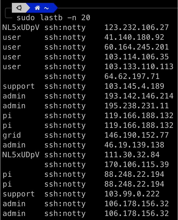 attack from ssh